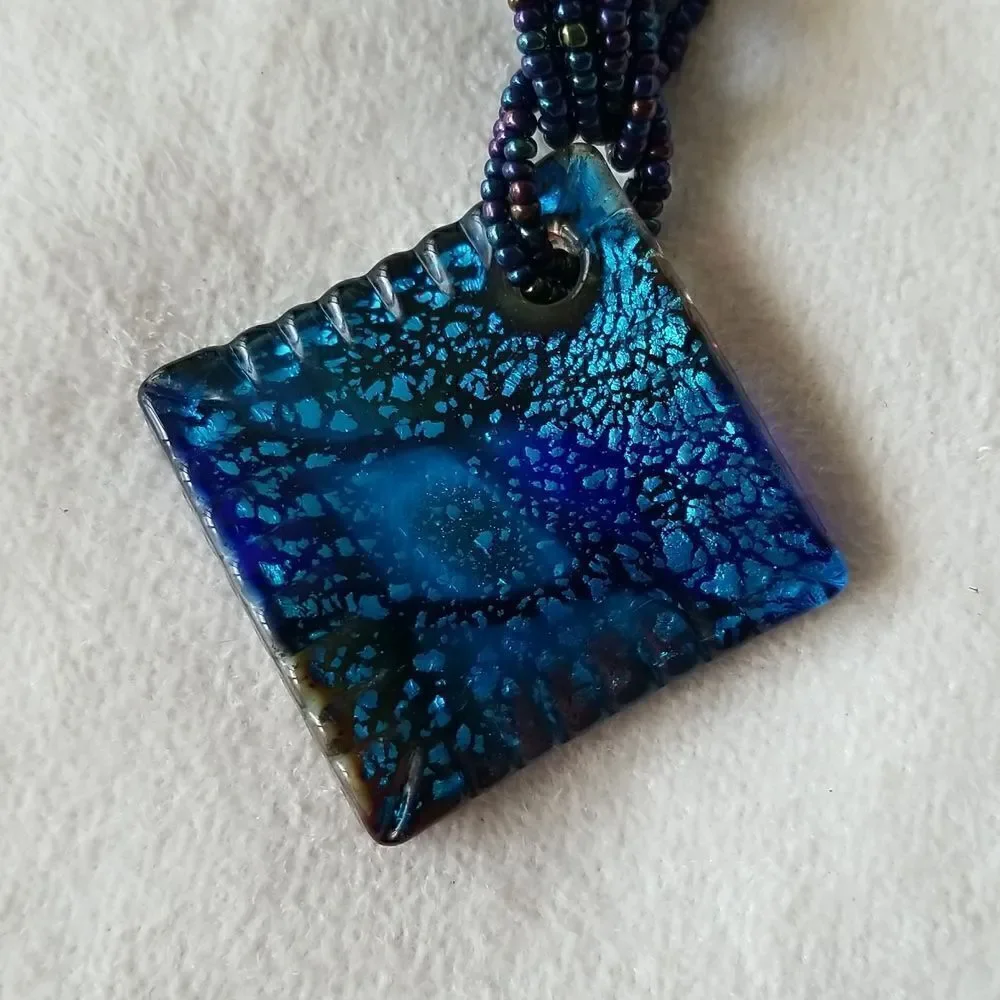 ❤ Blue Acrylic necklace